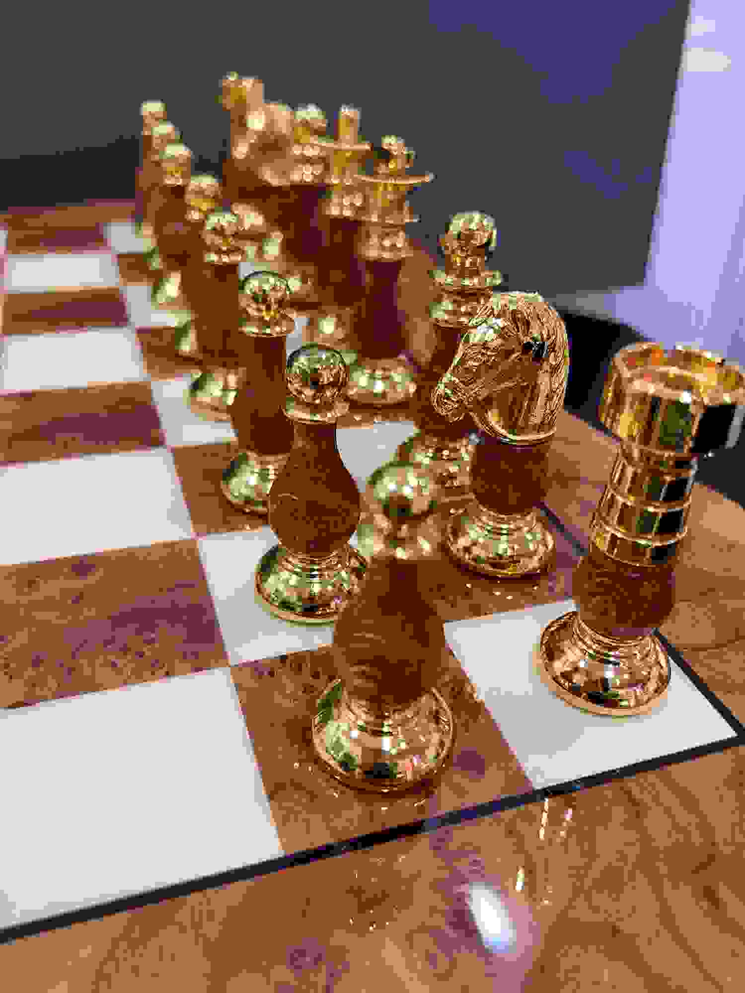 Italfama Chess Set Briar Wood 337OLP + 151GS