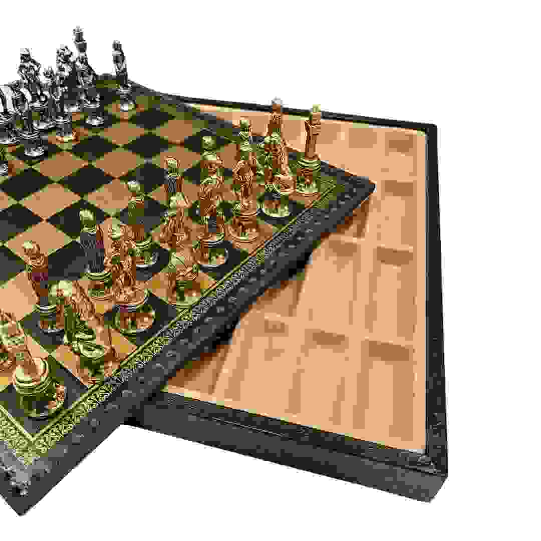 Italfama Chess Set Leatherette Florentine 219GV+99M