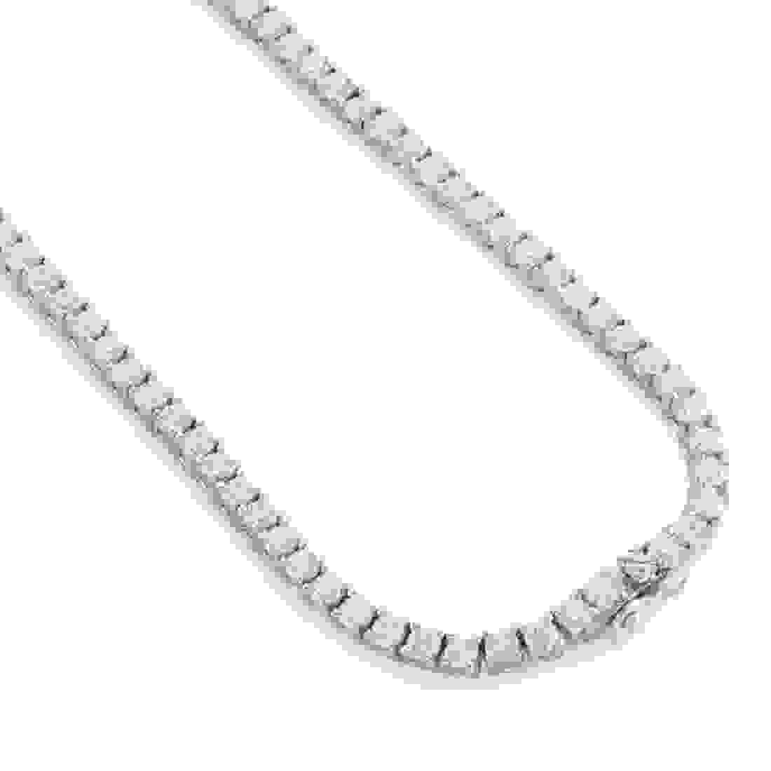 King Ice White Gold Plated Tennis Chain 4mm 22" CHX01220