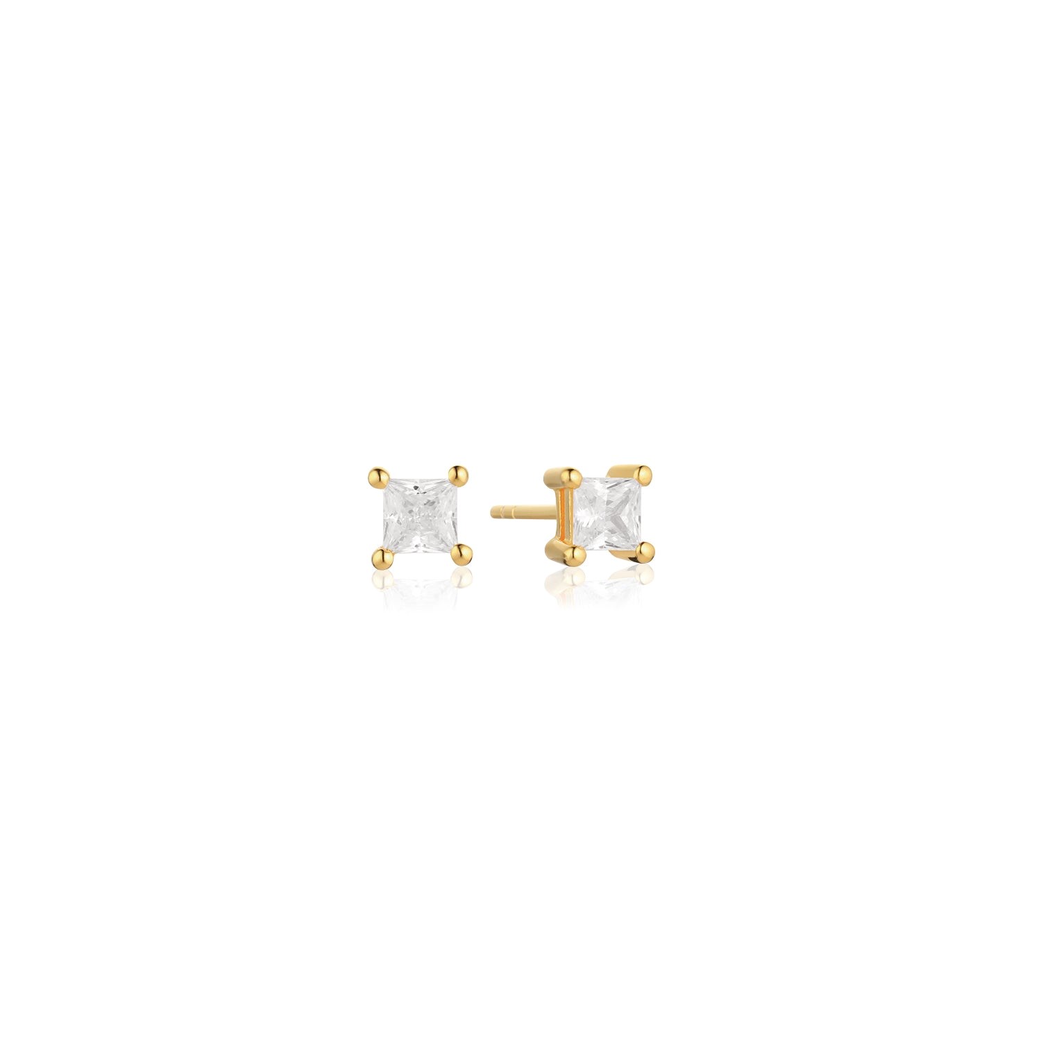 Ellera White/14k Gold Plated Earrings E42277-CZ-YG