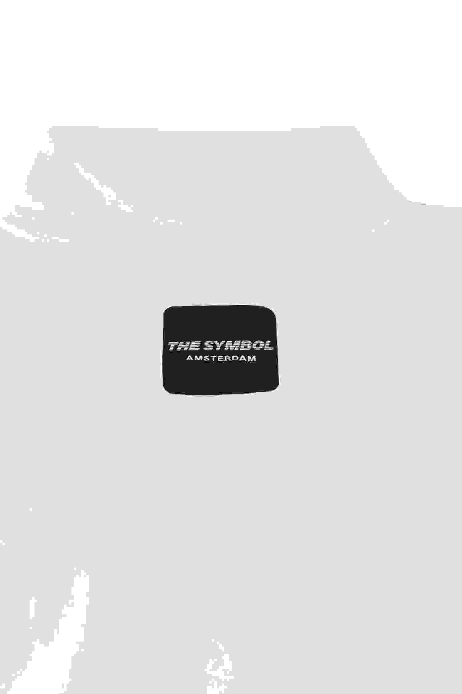 THE SYMBOL Outside Label Logo Turtleneck White