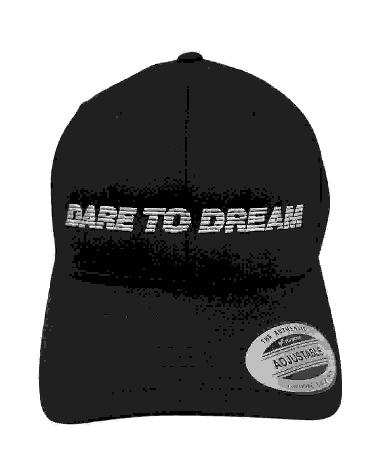 THE SYMBOL Dare To Dream Embroidery Baseball Cap Black/Silver