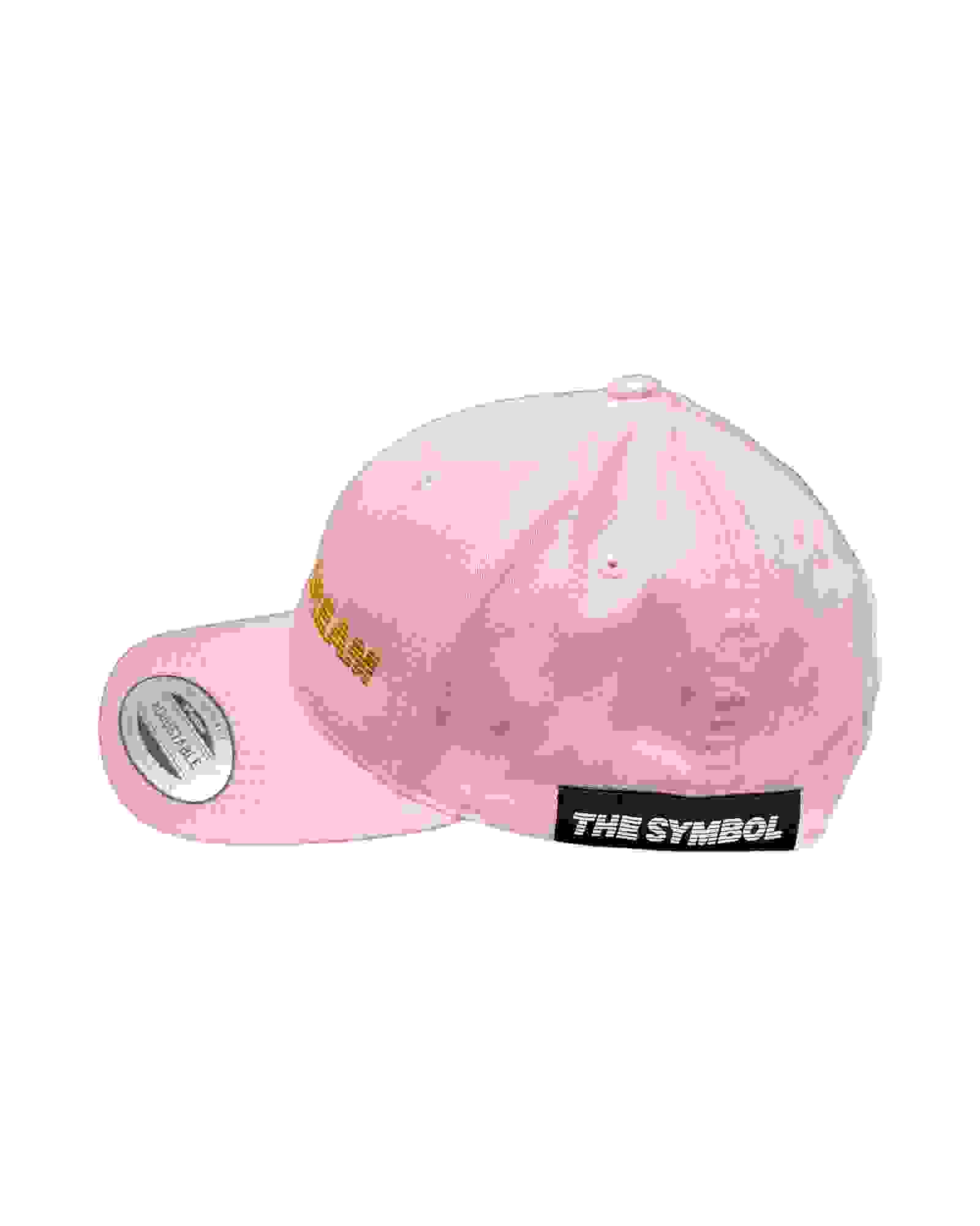 THE SYMBOL Dare To Dream Embroidery Baseball Cap Pink/Gold