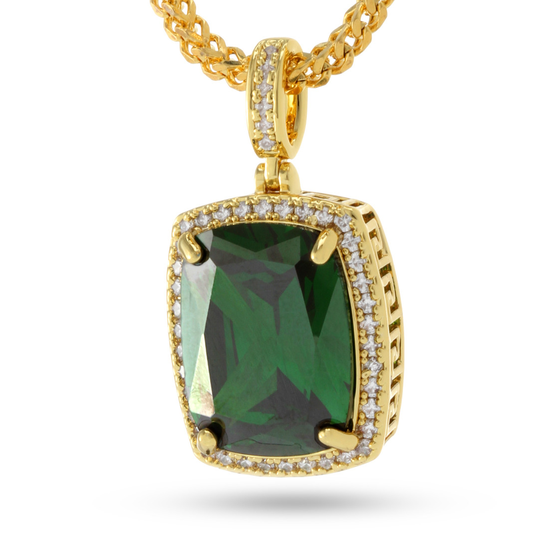 Drakesboutique - King Ice 14k Gold Plated Crown Julz Necklace 