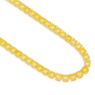 KING ICE 14k Gold Plated Yellow Tennis Chain CHX03388 5MM 18"