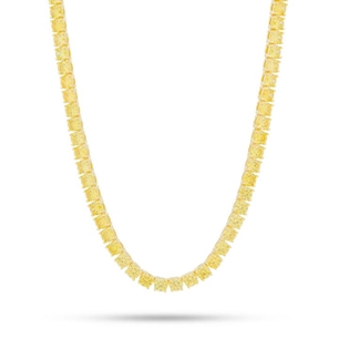 KING ICE 14k Gold Plated Yellow Tennis Chain CHX03388 5MM 24"