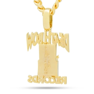 King Ice 14k Gold Plated Death Row Necklace NKX14132