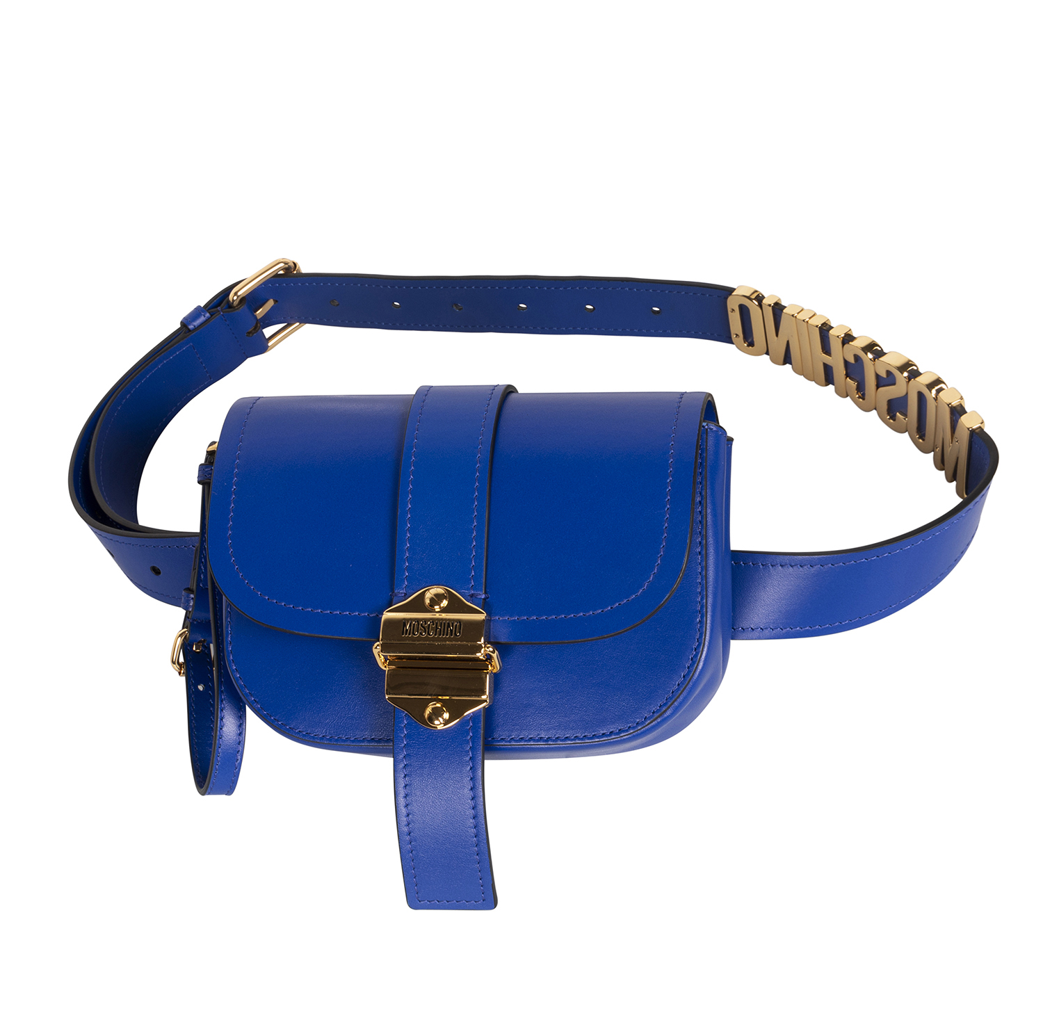 blue moschino belt