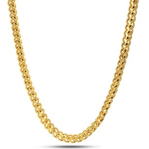 King Ice 14k Gold Plated 4 mm Franco Chain CHX11775 20"