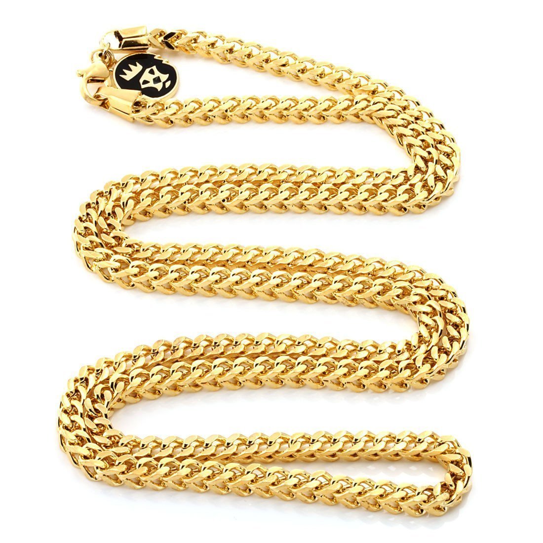 Drakesboutique King Ice 14k Gold Plated 4mm Franco Chain CHX11775 22"
