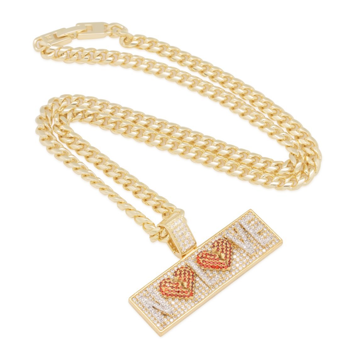 激安直営店 Drakesboutique - King Ice 14k Gold Plated NLE Choppa No Love Bar
