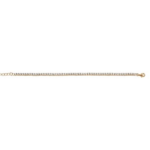 Garonne 14k Gold Plated 3mm Tennis Bracelet Gold/White 9NB-0231