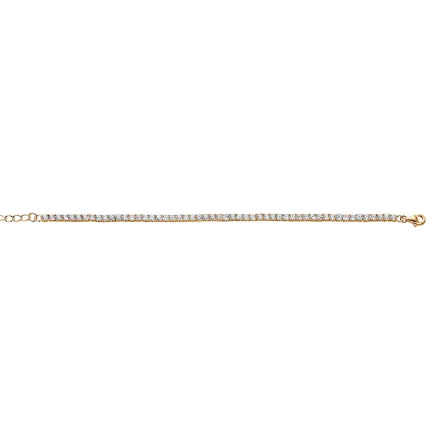 Garonne 14k Gold Plated 3mm Tennis Bracelet Gold/White 9NB-0231