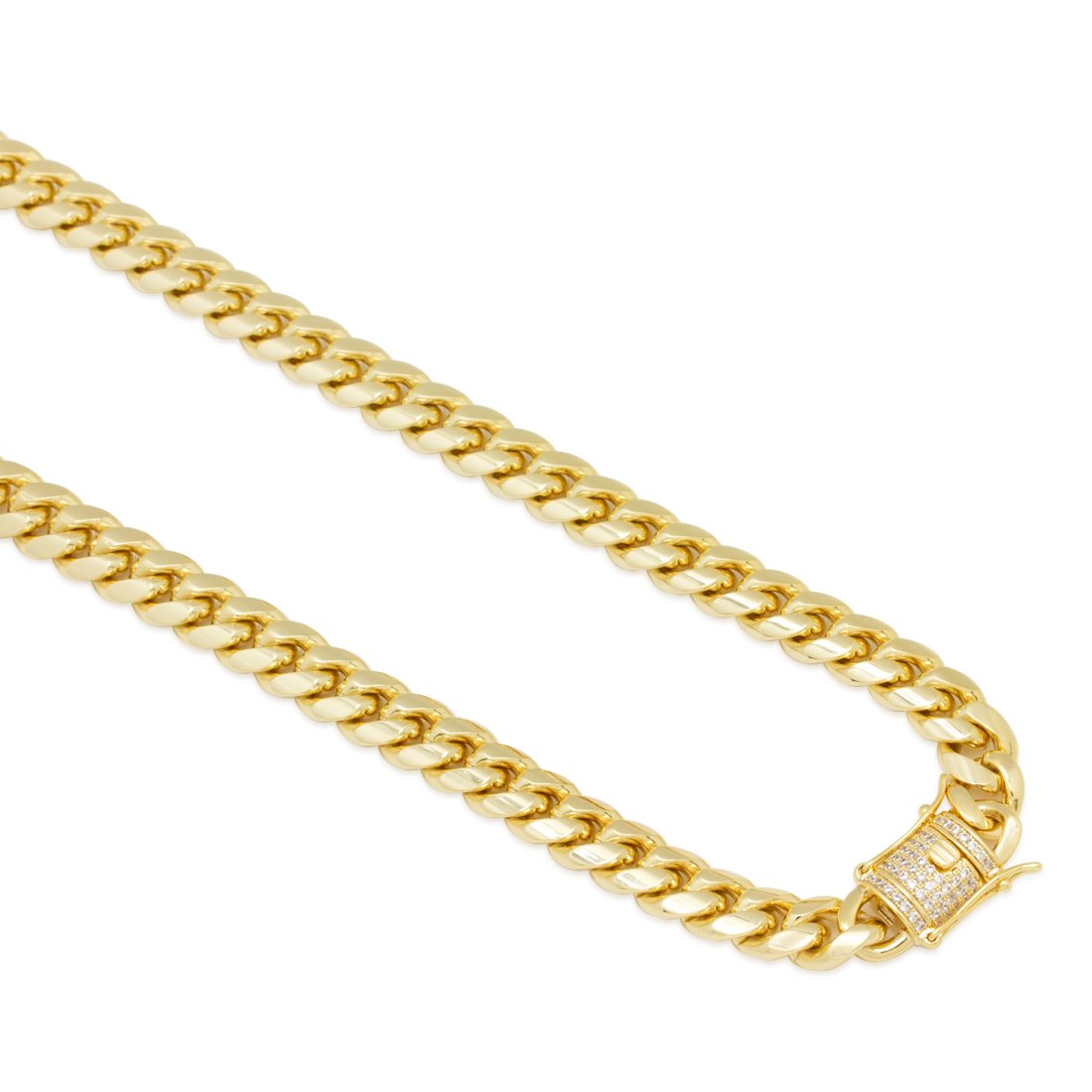 King Ice 14k Gold Plated Lion Shield Necklace NKX14257