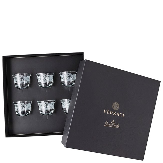 Versace Espresso Set Prestige Gala Clear 6 Mugs Espresso Set 4012437376425