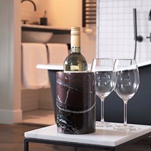 Alexis Burgundy Marble Vase/Wine Cooler