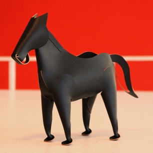 Vacavaliente Amigos Horse Black Recycled Leather Desk Holder