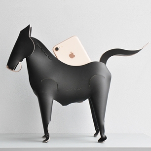 Vacavaliente Amigos Horse Black Recycled Leather Desk Holder