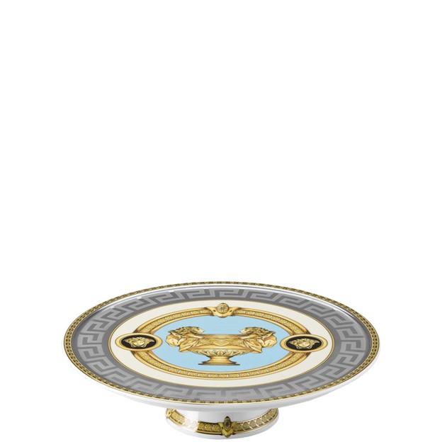 Versace Prestige Gala Bleu Platter on Foot Small 21cm 4012437353334