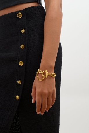 For Art Sake 18k Gold Plated Boyfriend Bracelet 20.5 cm