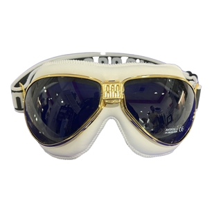 Nannini Leather Goggles TT White Gold/Grey