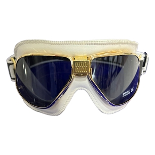 Nannini Leather Goggles Cruiser White Gold/Grey