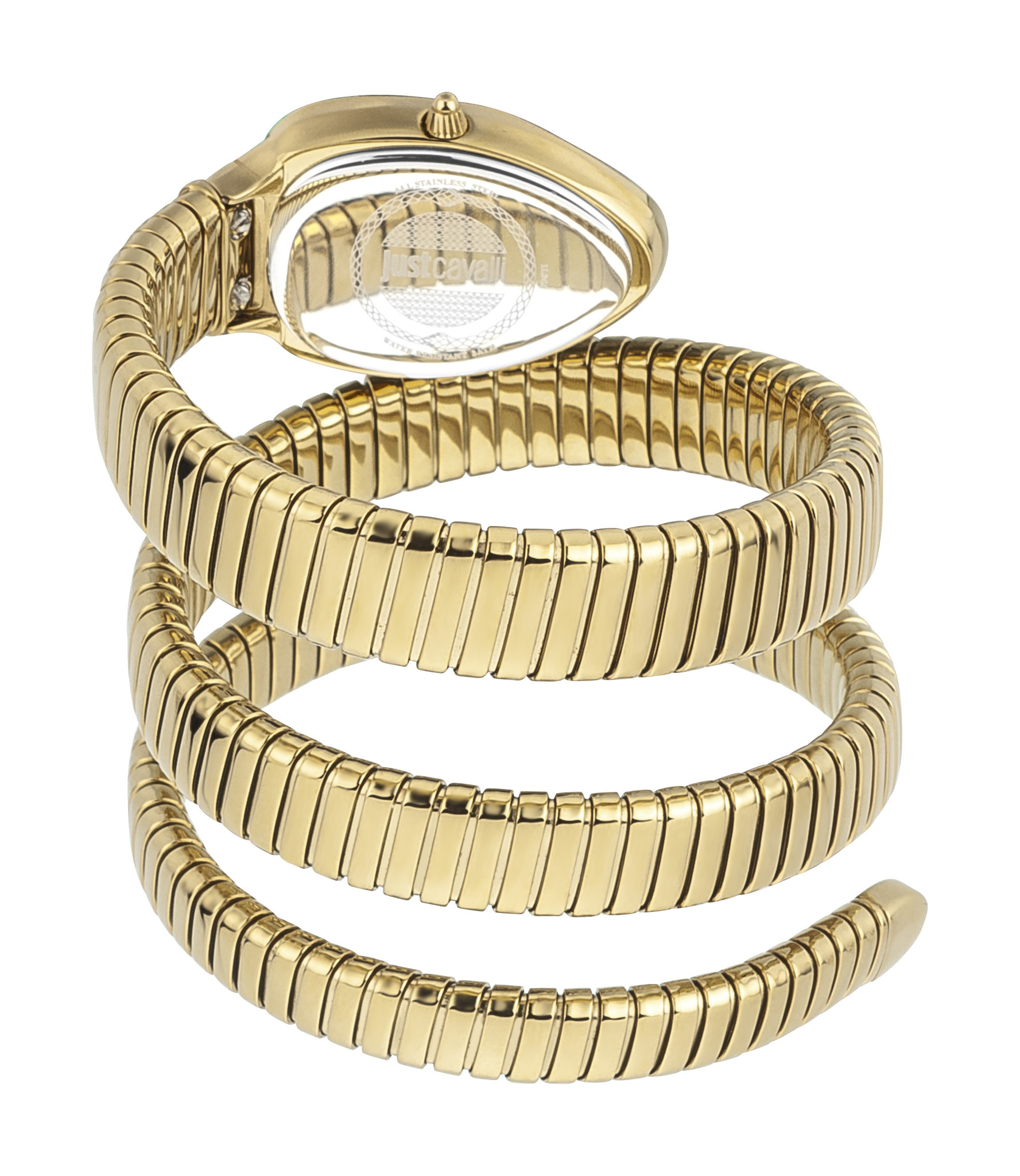 Drakesboutique Just Cavalli Signature Snake Watch Gold JC1L209M0035