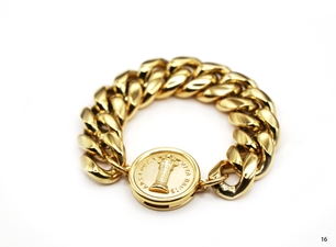 Aurei 14k Gold Plated Curb Bracelet 16cm