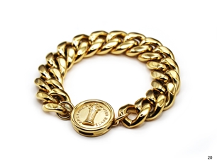 Aurei 14k Gold Plated Curb Bracelet 20cm