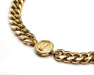 Aurei 14k Gold Plated Curb Chain Necklace 40cm