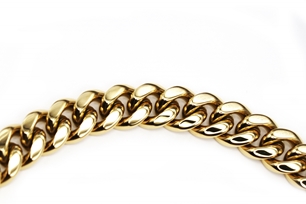 Aurei 14k Gold Plated Curb Chain Necklace 46cm