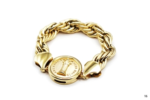 Aurei 14k Gold Plated Rope Bracelet 16cm