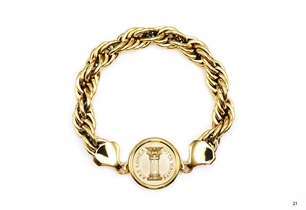Aurei 14k Gold Plated Rope Bracelet 21cm