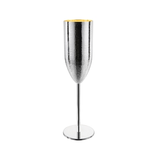 Zanetto Champagne Flute Dri Platinum Plated & 24k Gold Plated