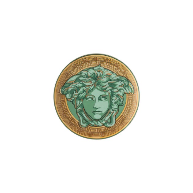 Versace Medusa Amplified Green Coin Plate 17 cm 4012437385694