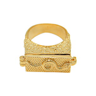 Lotta Djossou Snake Box 18k Gold Plated Ring RDBSERP