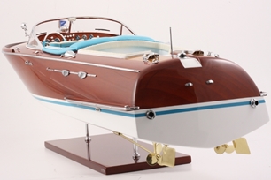 KIADE Model Boat RIVA Aquarama 82 cm ( Blue upholstery)