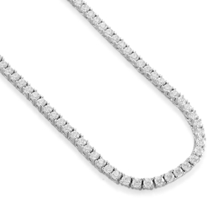 King Ice White Gold Plated Tennis Chain 3mm 26" CHX01220