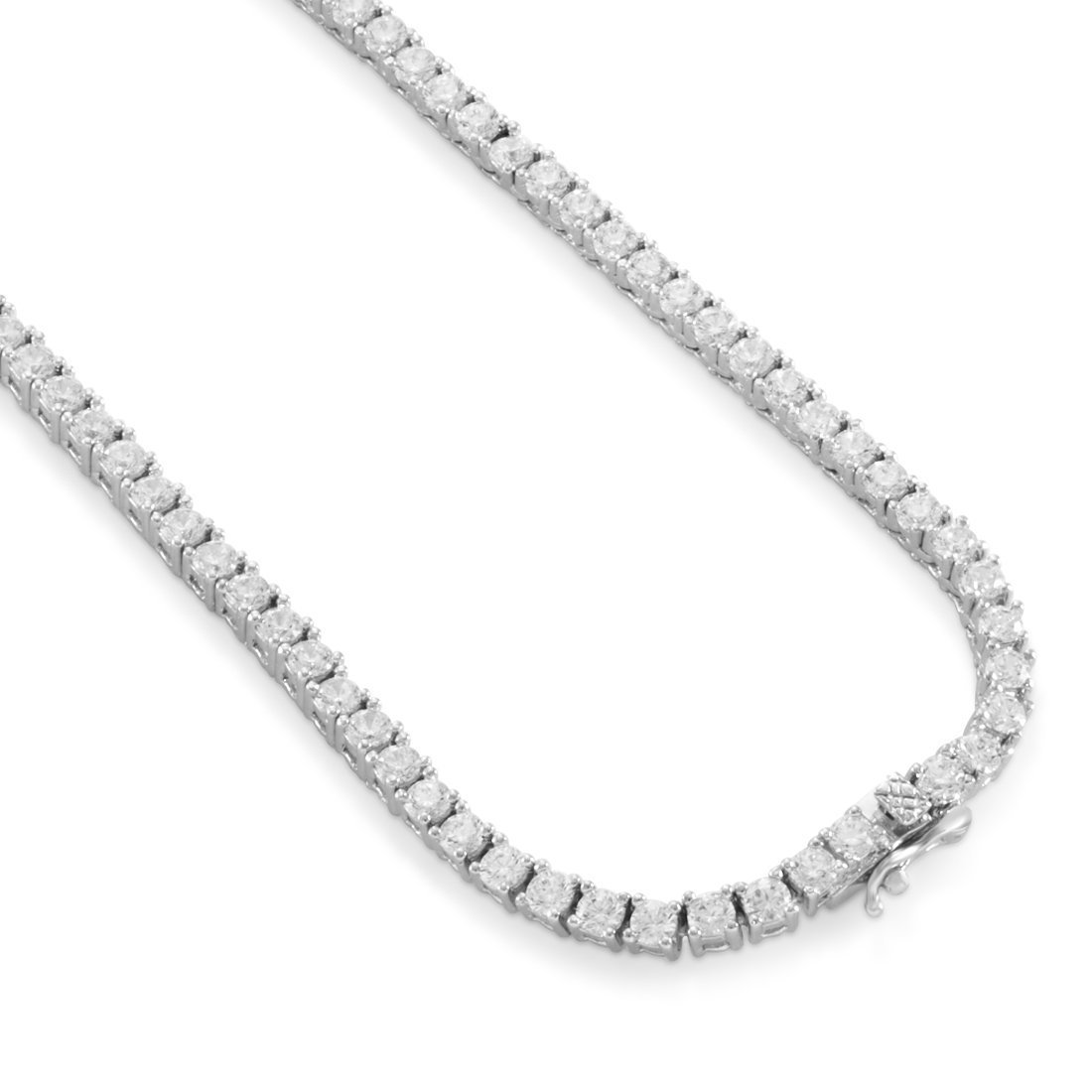King Ice White Gold Plated Tennis Chain 4mm 22" CHX01220