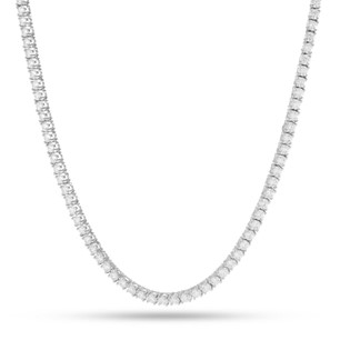 King Ice White Gold Plated Tennis Chain 4mm 20" CHX01220