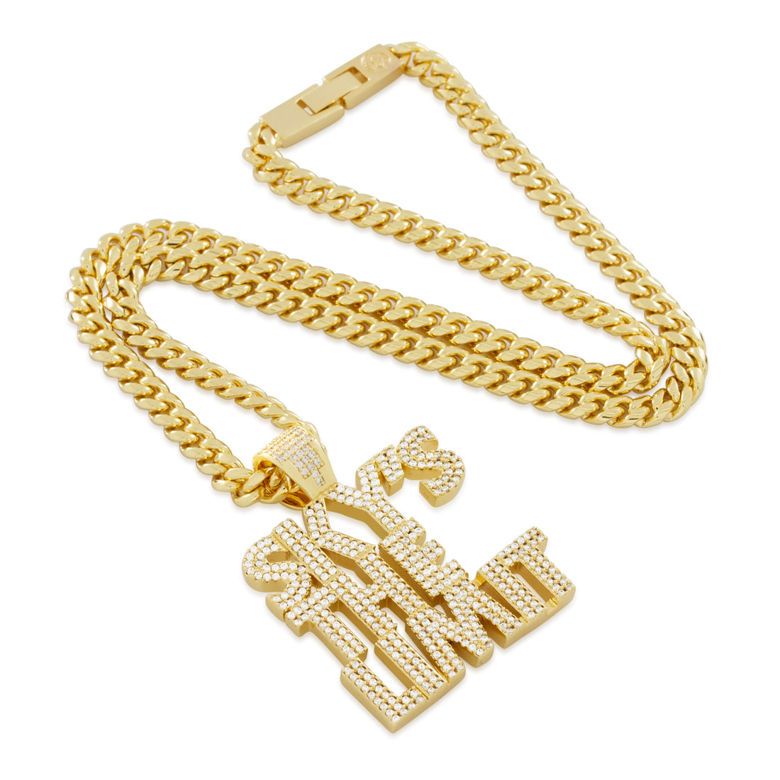 King Ice 14k Gold Plated Sky's the Limit Necklace NKX14393