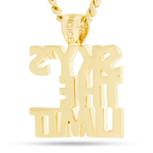 King Ice 14k Gold Plated Sky's the Limit Necklace NKX14393