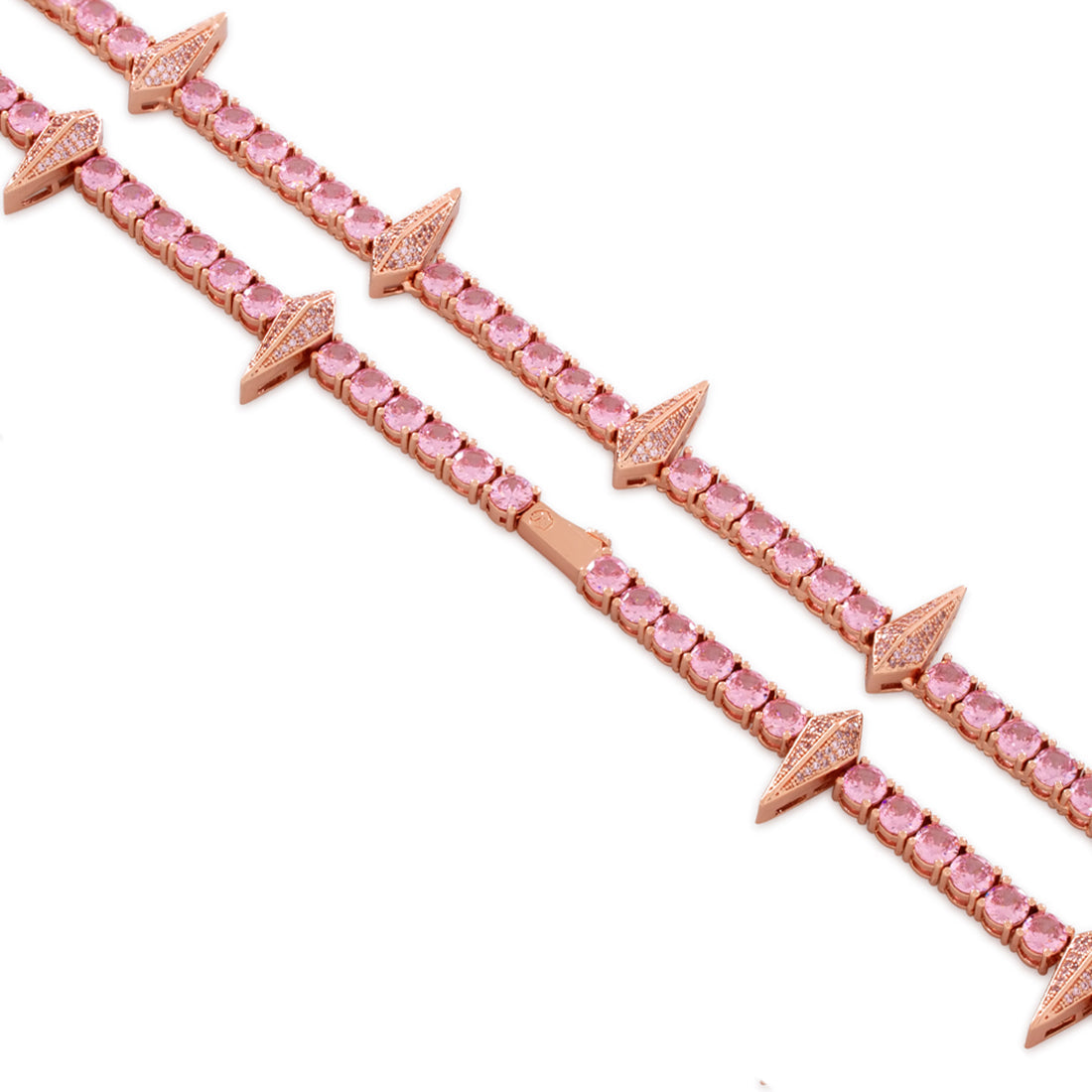 King Ice Rose Gold Plated Wakanda Tennis Chain CHX14234 18"