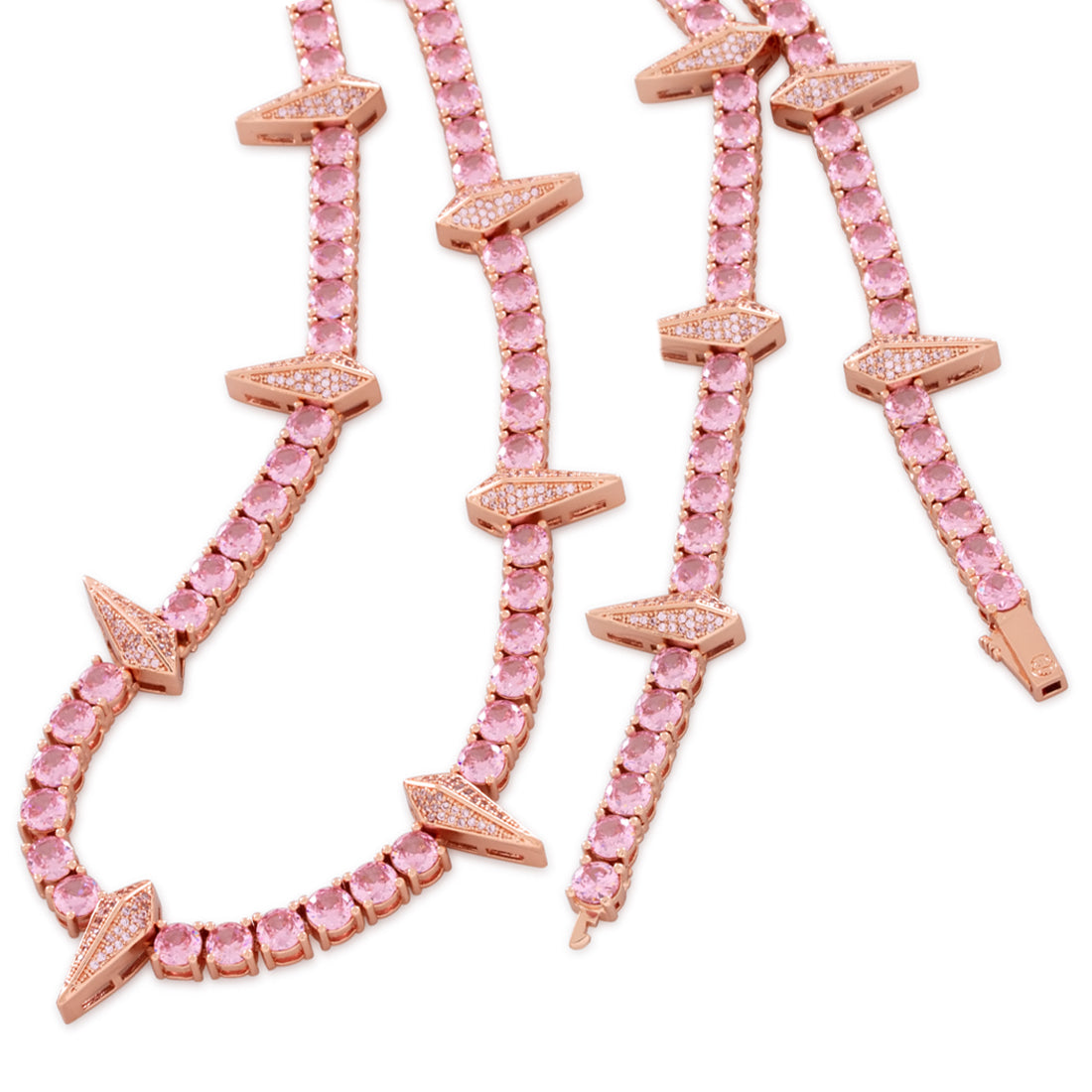 King Ice Rose Gold Plated Wakanda Tennis Chain CHX14234 18"