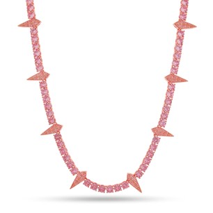King Ice Rose Gold Plated Wakanda Tennis Chain CHX14234 18"