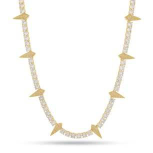 King Ice 14k Gold Plated Wakanda Tennis Chain CHX14234 20"