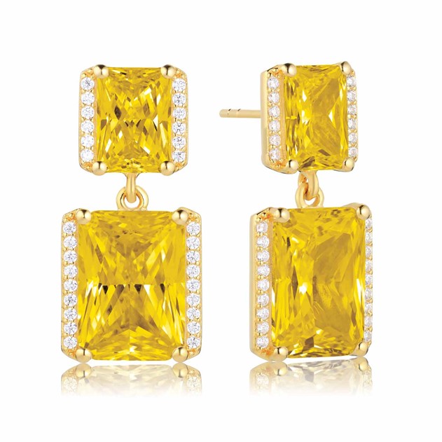 Roccanova Yellow/18k Gold Plated Earrings E42275-YCZ-YG