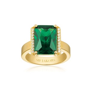 Roccanova Green/18k Gold Plated Ring R42267-GCZ-YG