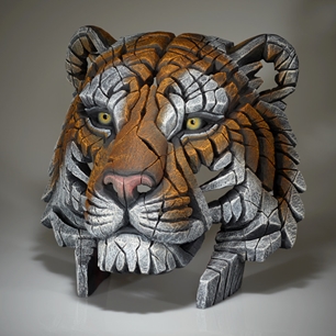Edge Sculpture Tiger Bust Brown