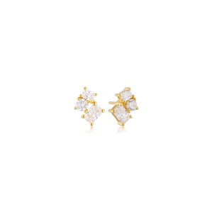 Ivrea Tre White/18k Gold Plated Earrings E12306-CZ-YG